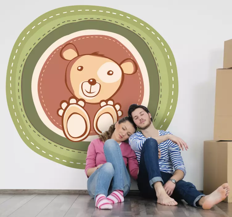 動物 シール かわいいクマのイラスト - TENSTICKERS