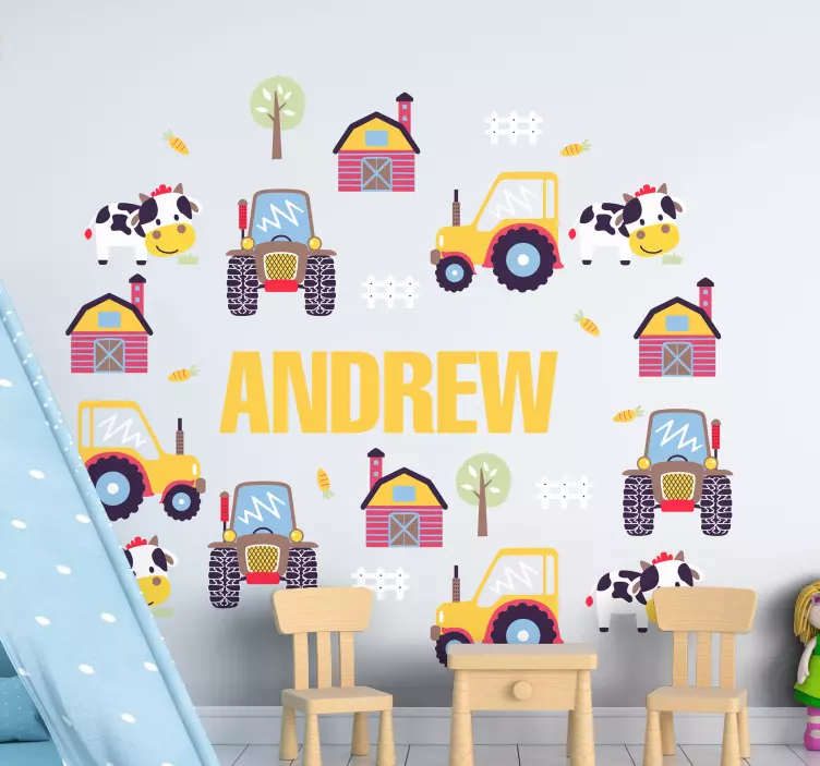 動物 シール 農場テーマのパーソナライズ - TENSTICKERS