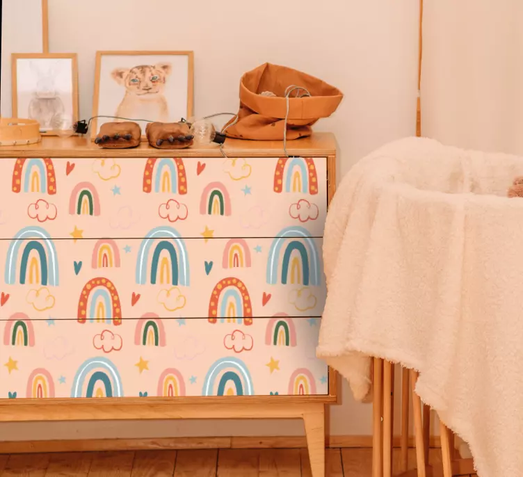 動物 シール 鮮やかな虹の要素 - TENSTICKERS