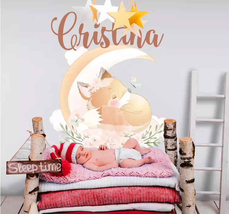 動物 シール パーソナライズされたキツネのデザイン - TENSTICKERS