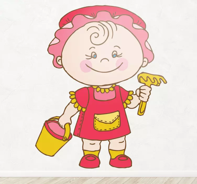 動物 シール 遊び心のある子供の画家 - TENSTICKERS