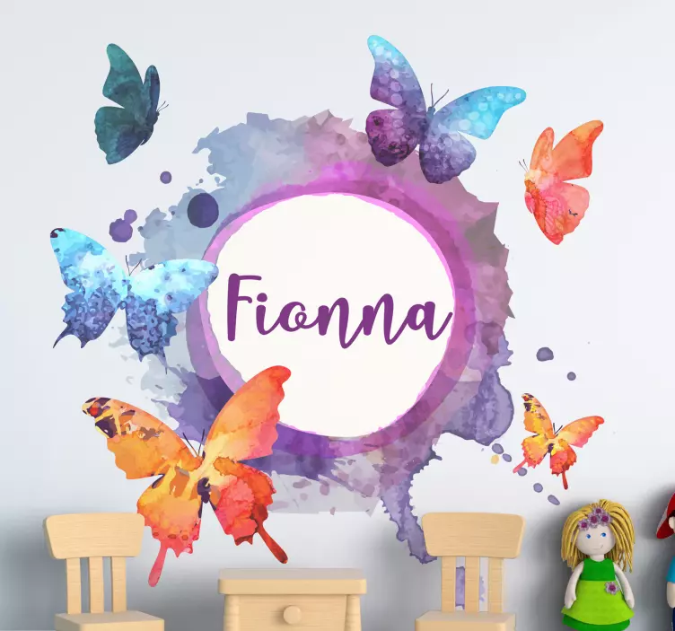 動物 シール 鮮やかな蝶の構成 - TENSTICKERS