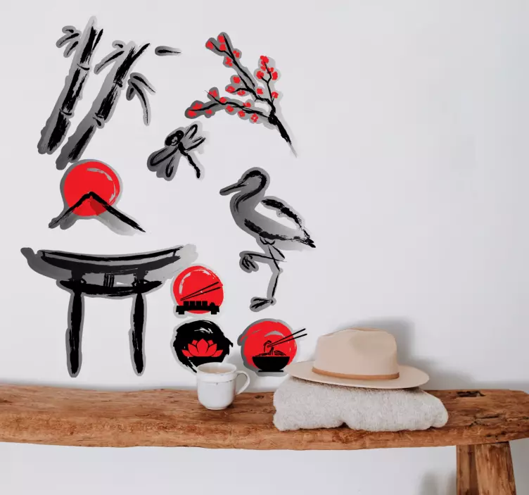 動物 シール 穏やかな自然の要素 - TENSTICKERS