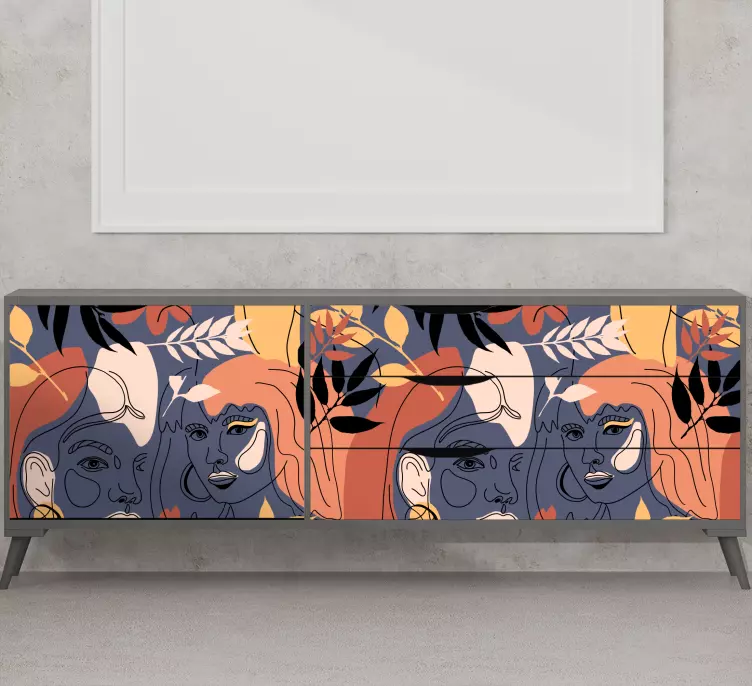 動物 シール スタイライズドフェイスポターン - TENSTICKERS