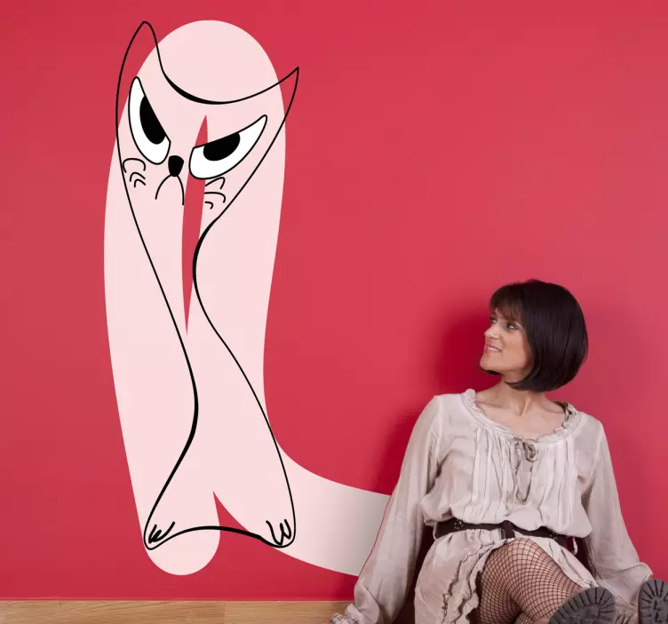 動物 シール 気まぐれな猫のシルエット - TENSTICKERS