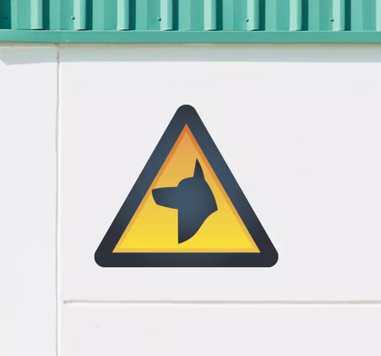 警告犬ビニールサインstikcer - TENSTICKERS