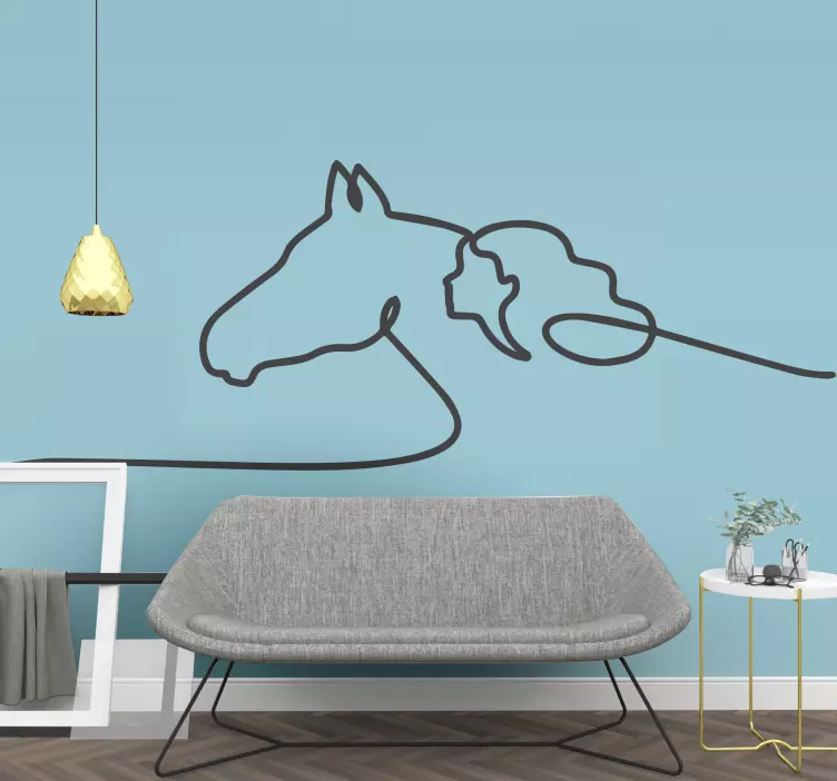 動物 シール 馬のシルエットデザイン - TENSTICKERS