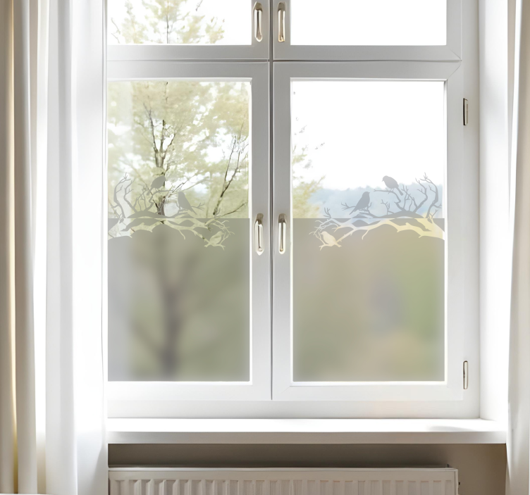 動物 シール 鳥のいる枝 - TENSTICKERS