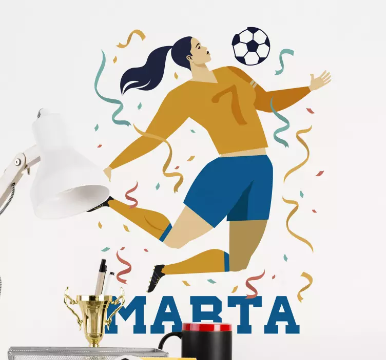 名前サッカーデカールと女性のワールドカップ - TENSTICKERS