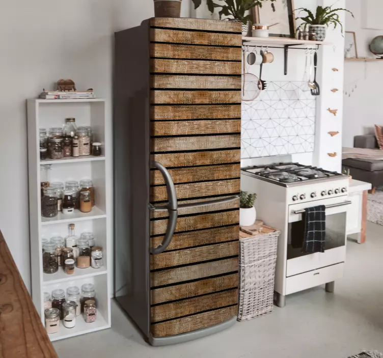 冷蔵庫 シール 木製パレット - TENSTICKERS