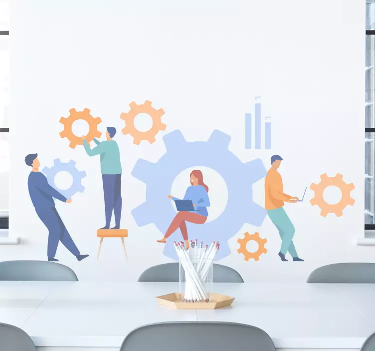 ワーキングギアオフィスデカール - TENSTICKERS