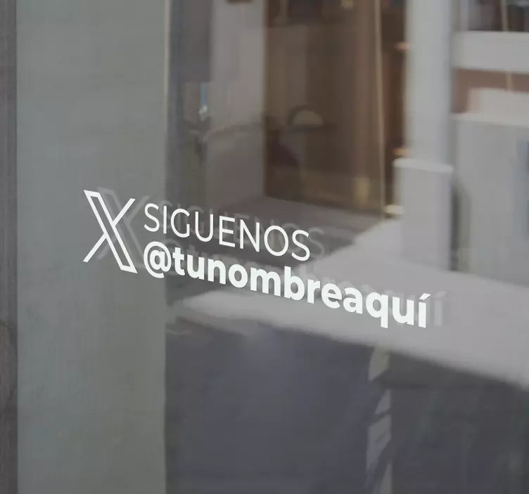 看板 シール Ｘツイッター記号「私たちをフォローしてください」 - TENSTICKERS