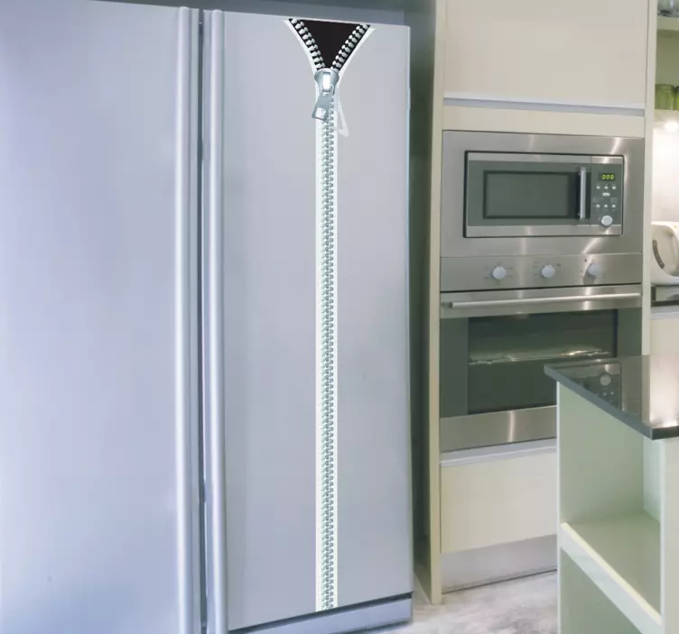 ジッパー冷蔵庫装飾ステッカー - TENSTICKERS