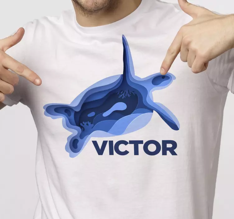 名前の抽象的なカメシルエットtシャツ - TENSTICKERS