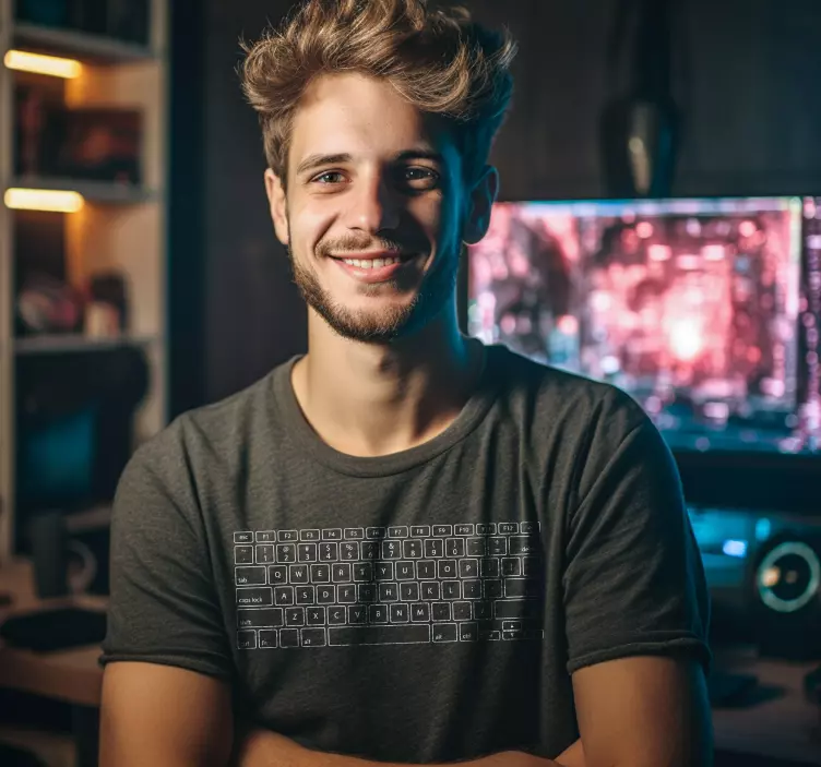 t シャツ コンピューターのキーボードのキー - TENSTICKERS