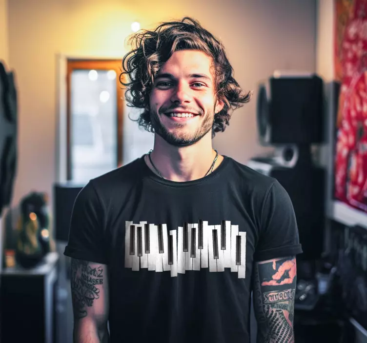 t シャツ ピアノキーボードピアノ・キーボード - TENSTICKERS