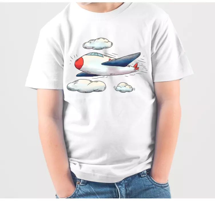 赤い鼻の飛行機の子供たちのtシャツ - TENSTICKERS