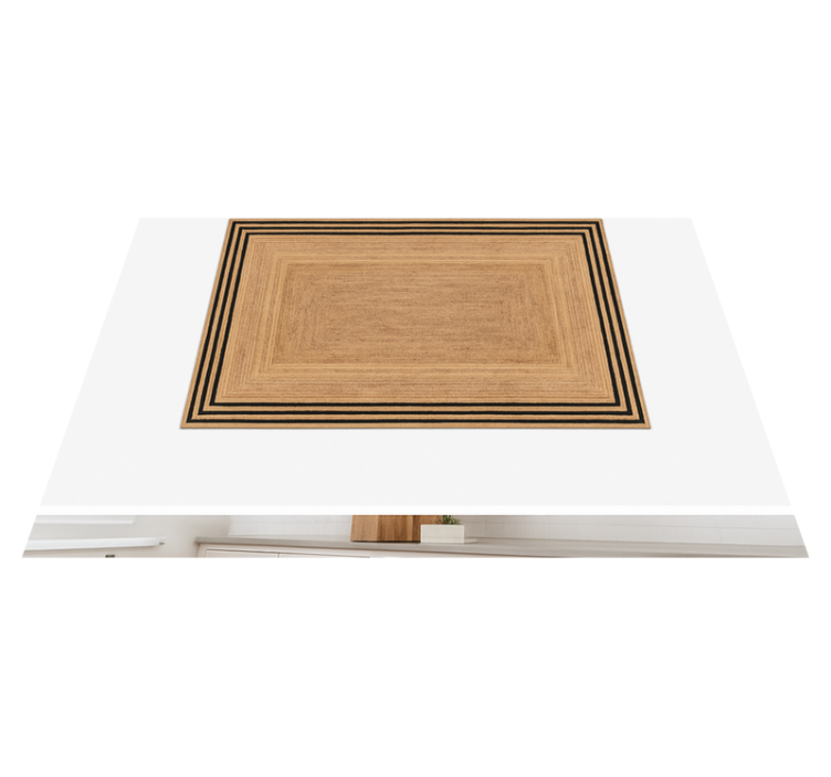 キッチン マット ビニール 自然なジュートの質感 - TENSTICKERS