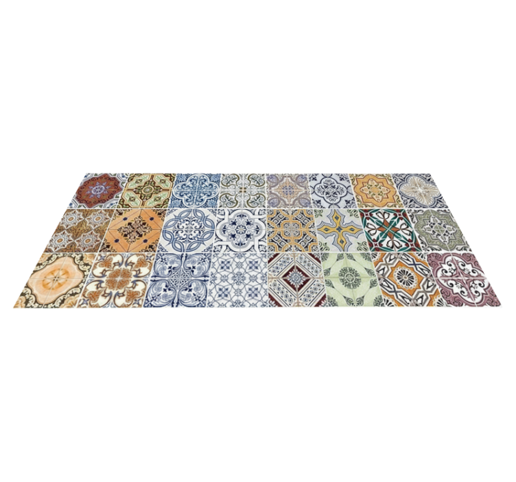 キッチン マット ビニール エクレクティック地中海スタイル - TENSTICKERS