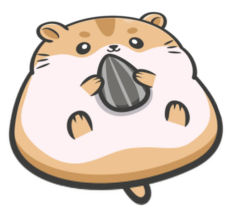 動物 ビニールマット かわいいハムスターのグラフィック - TENSTICKERS