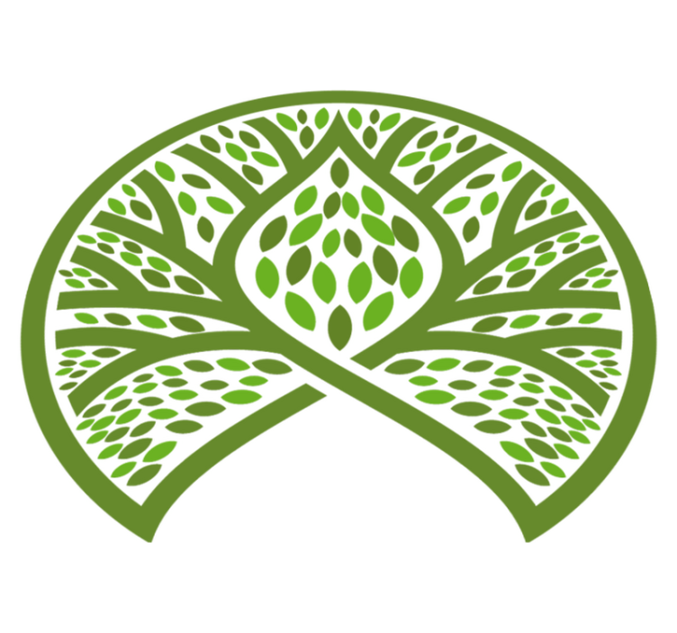 花と植物の壁画緑の自然のエンブレム - TENSTICKERS