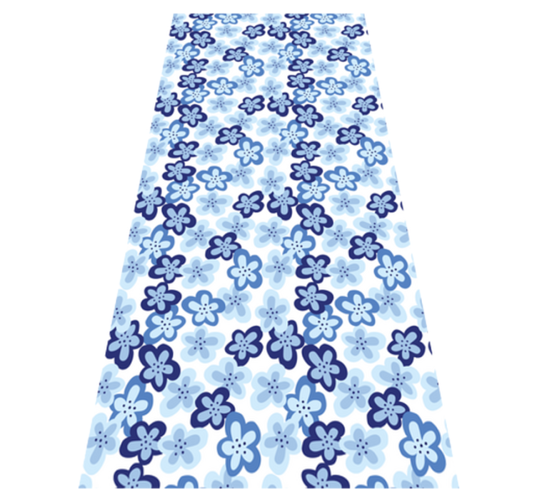 花と植物の壁画ノルディックフラワーパターン - TENSTICKERS