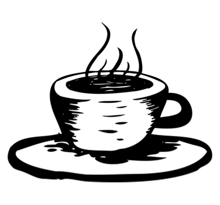 キッチン マット ビニール ミルク入りコーヒー - TENSTICKERS