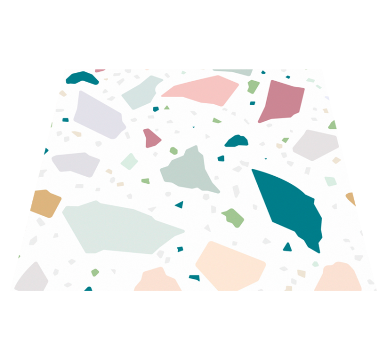 キッチン マット ビニール 地中海テラゾーパターン - TENSTICKERS