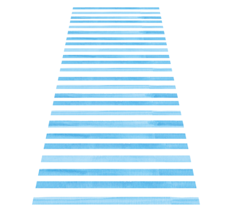 キッチン マット ビニール 青とテクスチャーチェック - TENSTICKERS