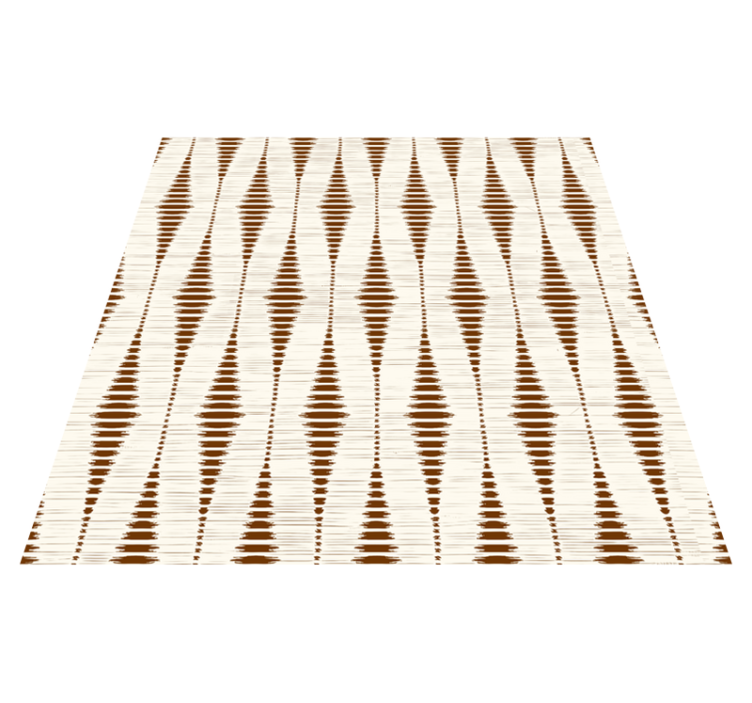 幾何学的なビニールマット チョコレートブラウン ラバウルイカット - TENSTICKERS