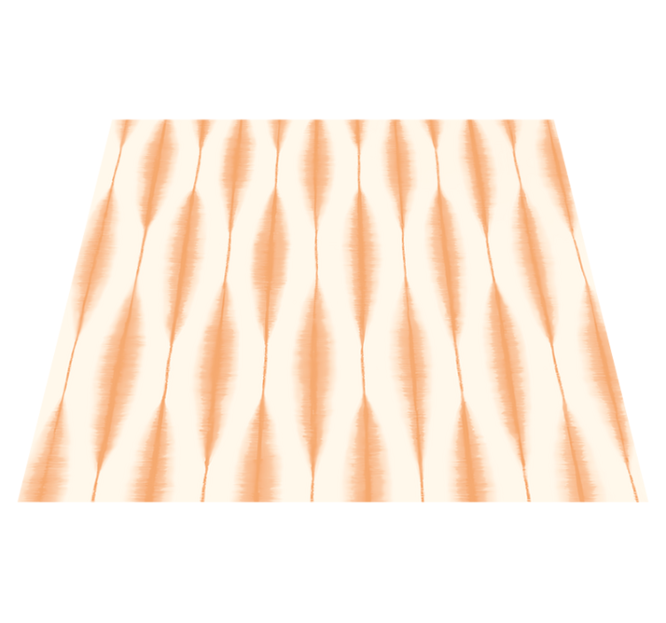 幾何学的なビニールマットイカットカスリオレンジ - TENSTICKERS