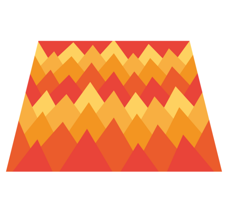 幾何学的なビニールマット 幾何学的抽象山々 - TENSTICKERS