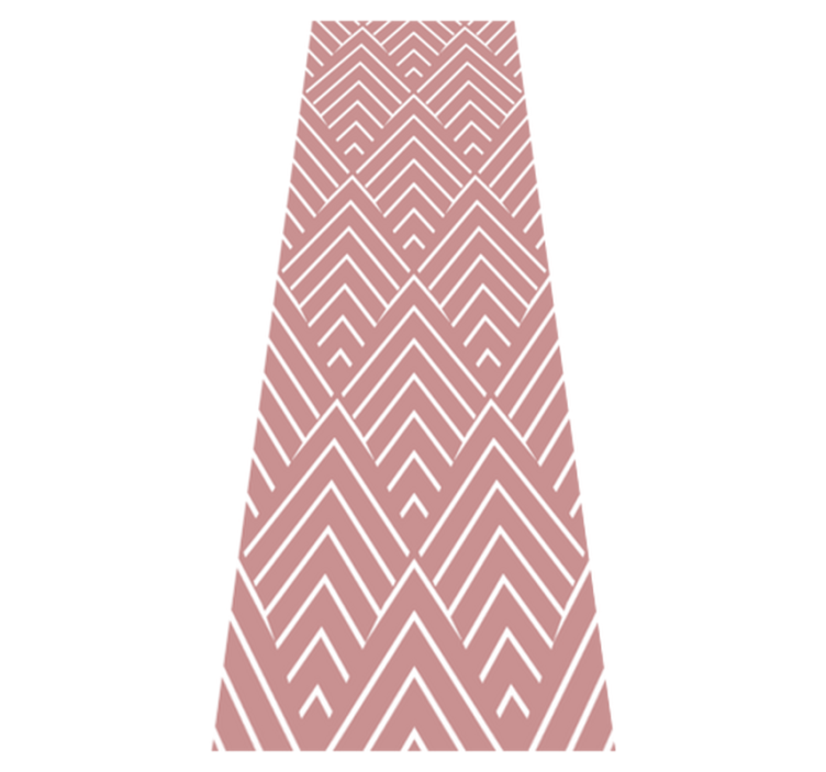 幾何学的なビニールマット 赤い平行四辺形と六角形の白い背景 - TENSTICKERS