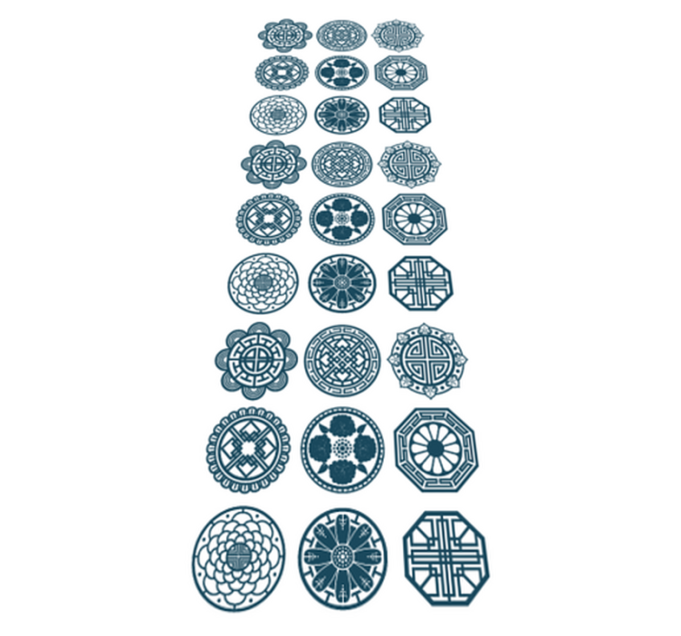 幾何学的なビニールマット韓国の形状 - TENSTICKERS