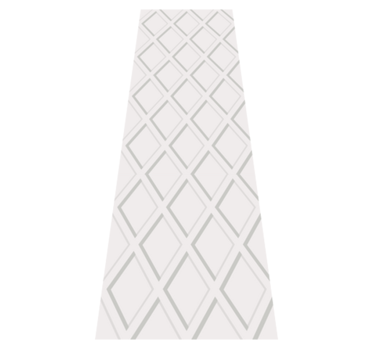 幾何学的なビニールマット3dひし形ハンプトン柄 - TENSTICKERS