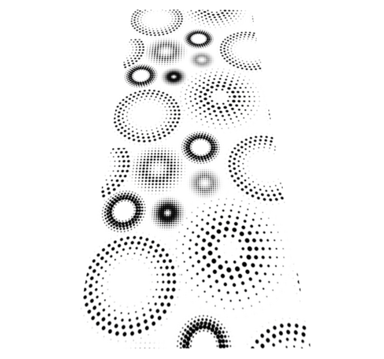 幾何学的なビニールマット シームレスドット - TENSTICKERS