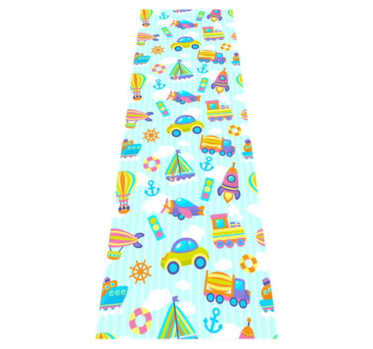 寝室 ビニールマット 車のかわいいデザイン - TENSTICKERS