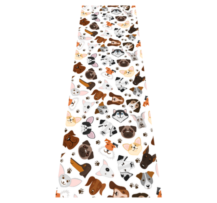 寝室 ビニールマット 犬種の頭を育てる - TENSTICKERS