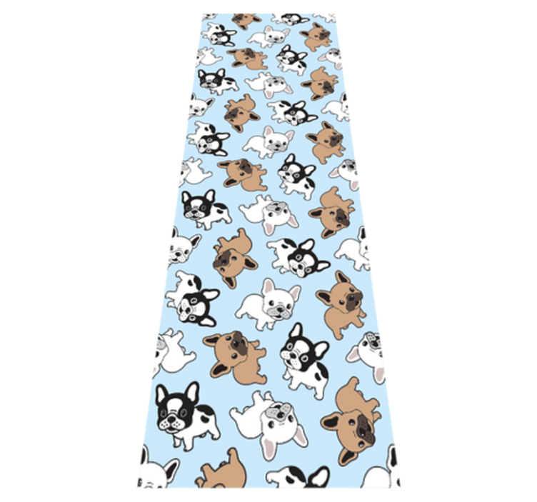 寝室 ビニールマット フレンチブルドッグ柄 - TENSTICKERS