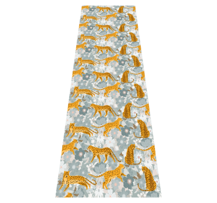 寝室 ビニールマット 手描きのエキゾチックな動物 - TENSTICKERS