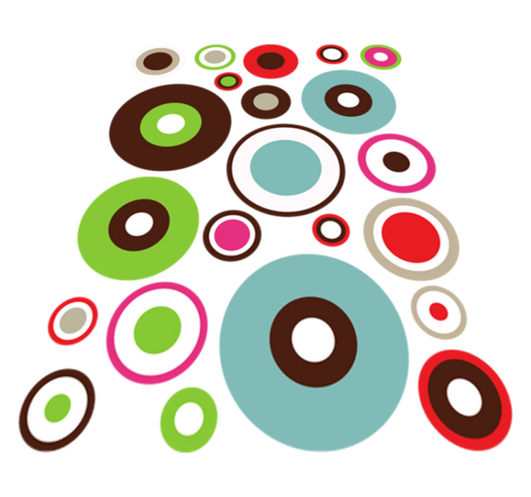 幾何学的なビニールマットシンプルな幾何学的円 - TENSTICKERS