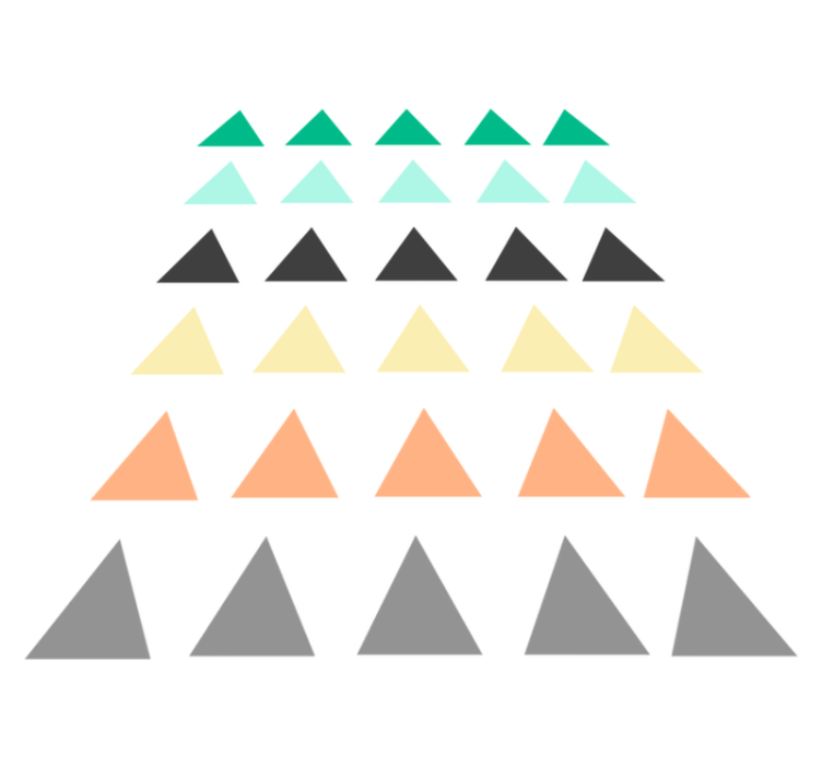 幾何学的なビニールマット赤ちゃん用小さな三角形30個セット - TENSTICKERS