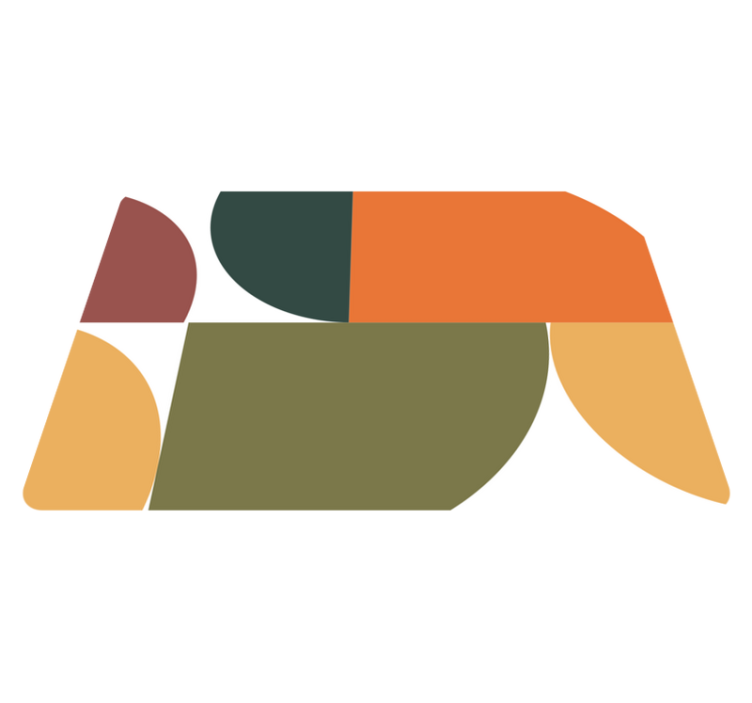 幾何学的なビニールマット 抽象幾何学アート - TENSTICKERS