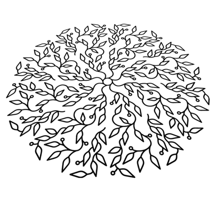 幾何学的なビニールマット生命の木抽象 - TENSTICKERS