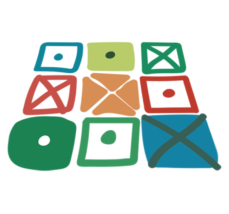 幾何学的なビニールマット異なる四角形デザイン - TENSTICKERS