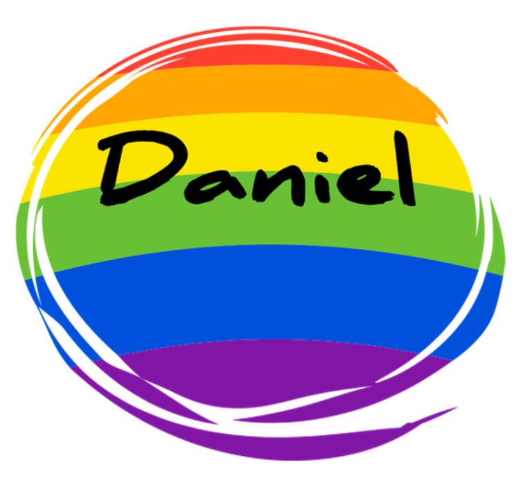 幾何学的なビニールマット パーソナライズされた虹の円 - TENSTICKERS