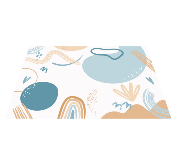 幾何学的なビニールマット カラーシェイプス - TENSTICKERS