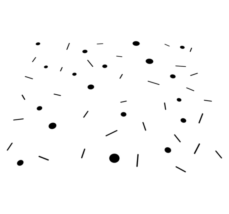 幾何学的なビニールマット 円と線のコンフェッティ - TENSTICKERS