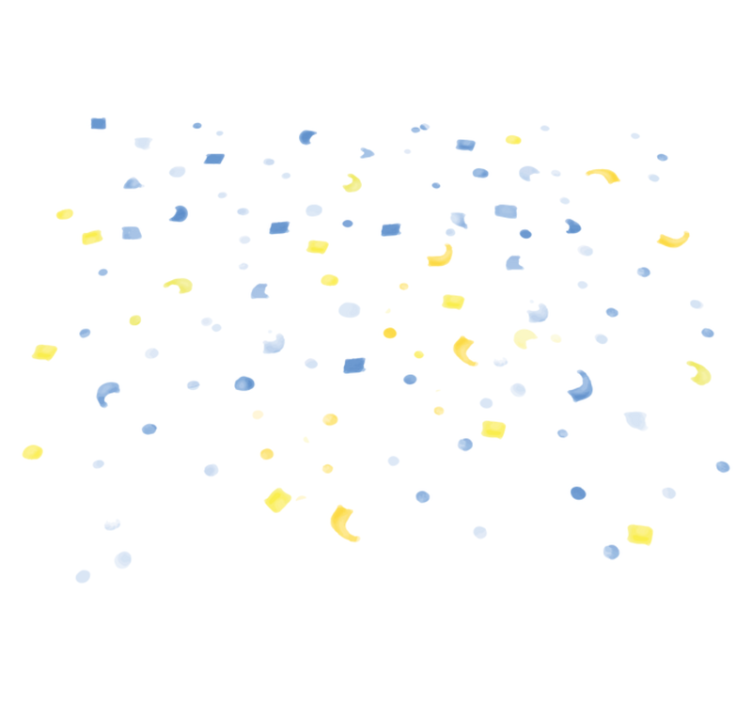 幾何学的なビニールマット水彩のコンフェッティ - TENSTICKERS