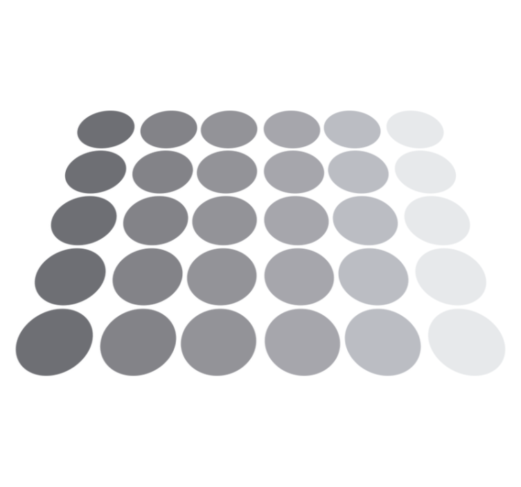 幾何学的な ビニールマット グレーの円形デザイン - TENSTICKERS